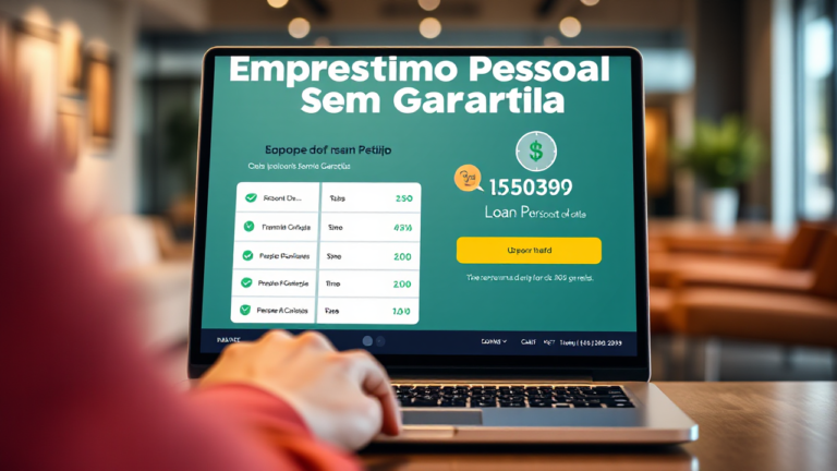 Imagem representativa de Empréstimo Pessoal Sem Garantia, destacando a facilidade e rapidez do processo.