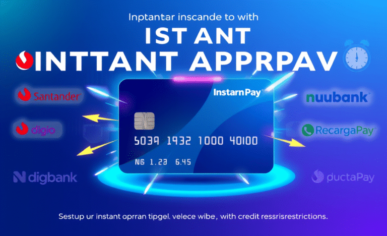 Imagem representativa do novo cartão com resposta imediata, destacando sua eficiência e praticidade.