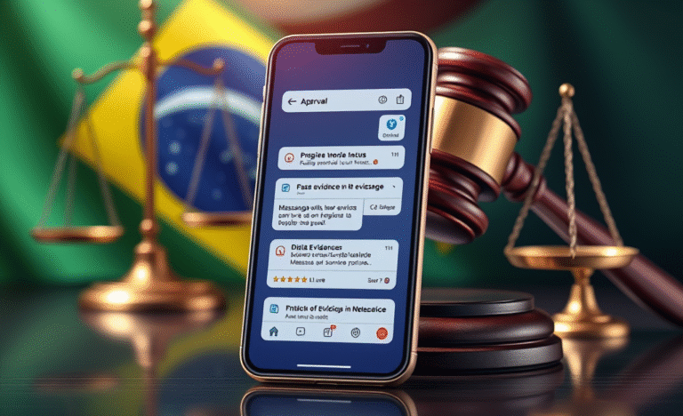 Imagem ilustrativa da utilização de celulares em investigações e processos legais.