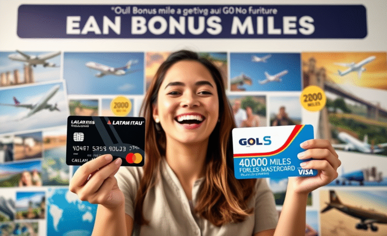 Imagem de um cartão de crédito destacando as bonificações disponíveis ao serem solicitados.