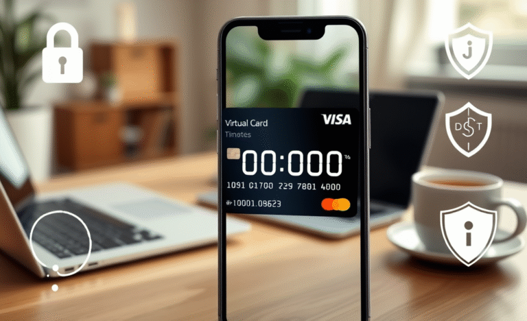 Imagem ilustrativa de um cartão virtual disponível em minutos para compras online.