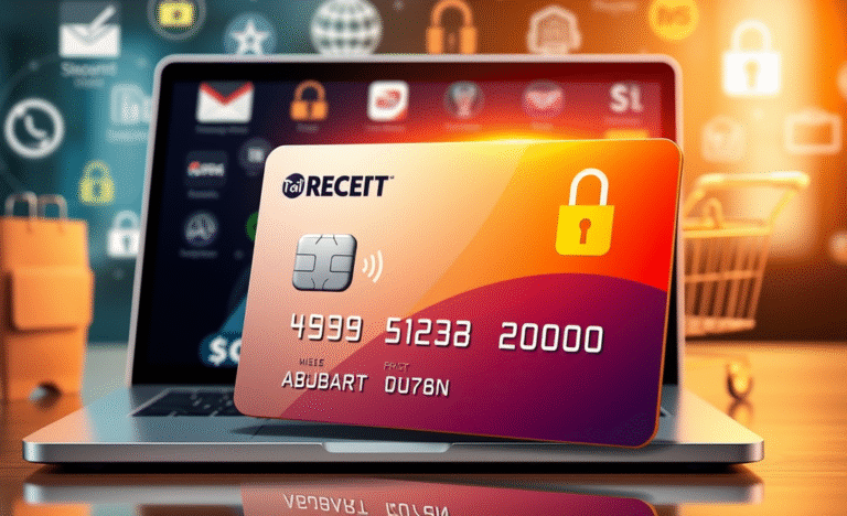 Imagem representativa de um cartão virtual seguro para compras online.