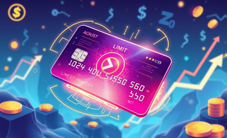 Imagem representativa de um cartão de crédito com limites ajustando automaticamente.