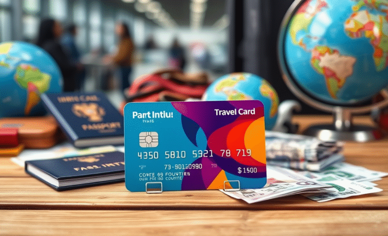 Imagem de um cartão que pode ser enviado ao exterior, representando a facilidade de transações internacionais.