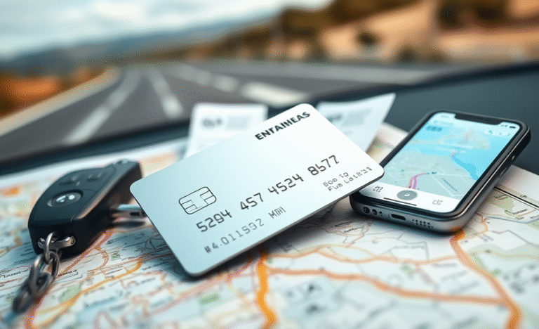 Motoristas utilizando um cartão indicado para gastos em viagens.