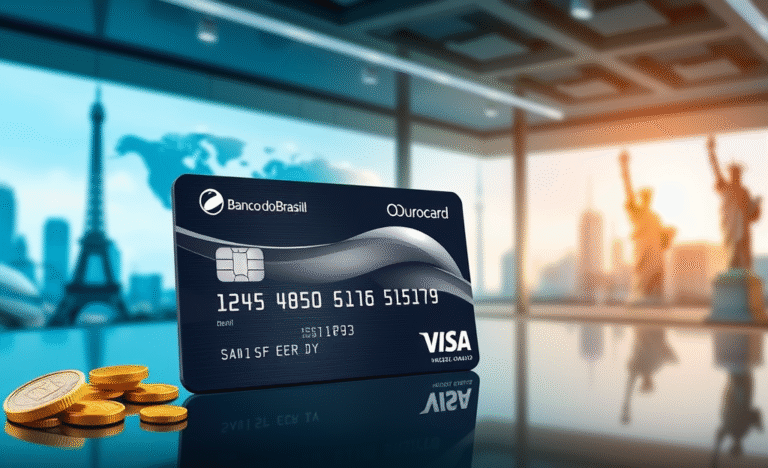 Imagem do Cartão Banco do Brasil Visa Ourocard destacando suas vantagens.