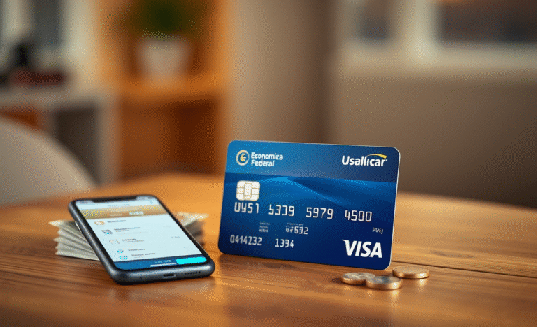 Imagem do Cartão Caixa Econômica Federal Visa Nacional destacando suas principais características e benefícios.