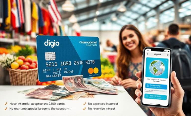 Imagem do Cartão Digio Visa Internacional destacando suas vantagens