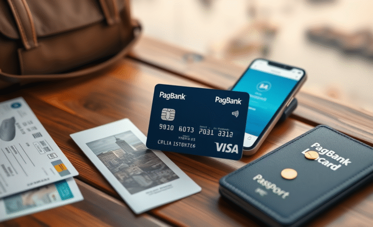Imagem do Cartão PagBank Visa Internacional destacando suas funcionalidades e benefícios.