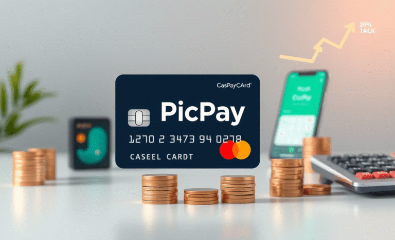 Imagem do Cartão PicPay Card Mastercard destacando seus benefícios e funcionalidades.