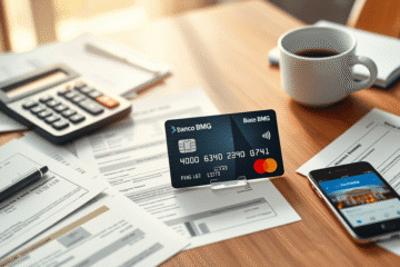 Imagem do Cartão Banco BMG Mastercard Consignado destacando suas vantagens e benefícios.